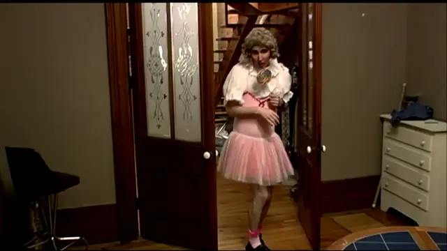 Spenny creeps out everyone by dressing as a ballerina with a giant lollipop, while talking in a girl voice, before becoming violently enraged no one laughed and smashing a giant lollipop into the ground. Psycho.